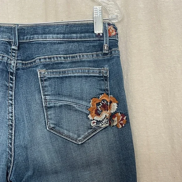 DRIFTWOOD Denim Flare Jeans with Floral Details - Picture 3 of 5